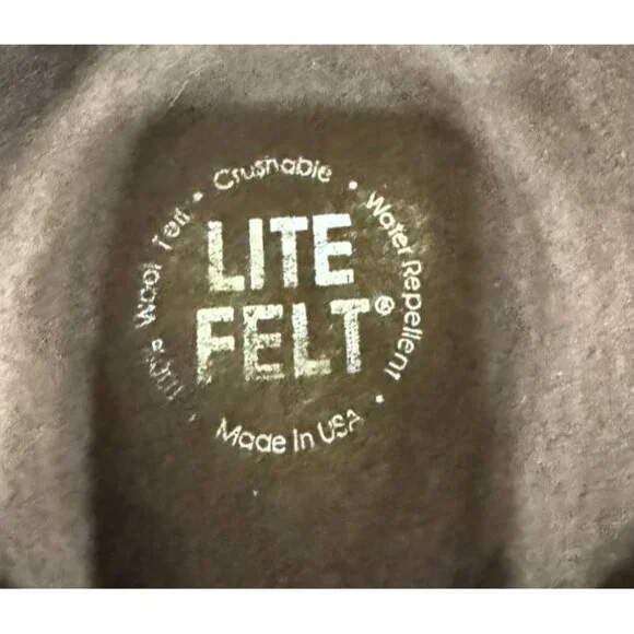 London Fog Brown Fedora Hat 100% Wool SZ S 21" Crushable Water Repellant USA - Picture 4 of 5